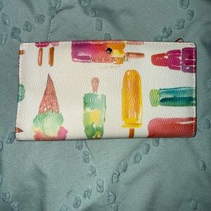 Kate Spade Colorful Ice Cream Print Wallet